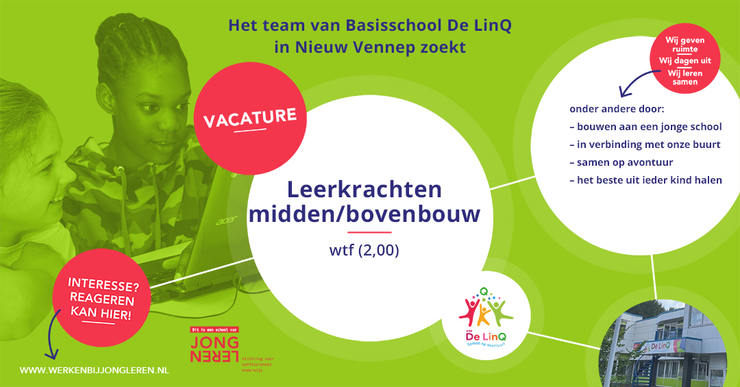 Vacature Leerkrachten - Midden/bovenbouw - Tot Wtf 2,00 - Nieuw Vennep ...